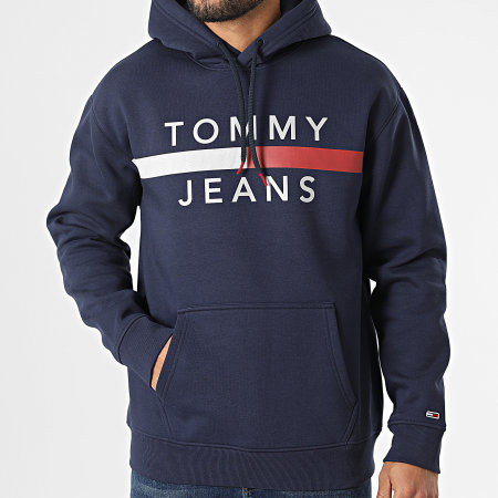 Tommy Jeans - Sudadera con Capucha Bandera Reflectante 7410 Azul Marino