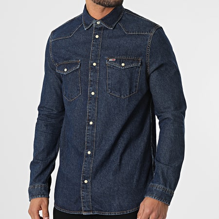 Tommy Jeans - Western Jean 2313 Camicia a maniche lunghe in denim blu