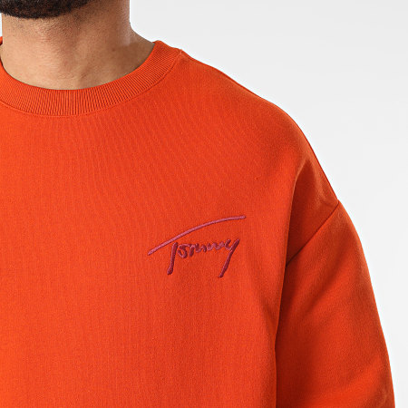 Tommy Jeans - Sweat Crewneck Tommy Signature 2373 Orange