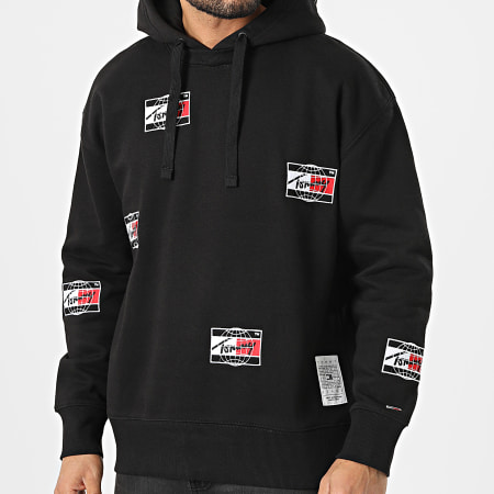Tommy Jeans - Sudadera con capucha Timeless Distort 2386 negra