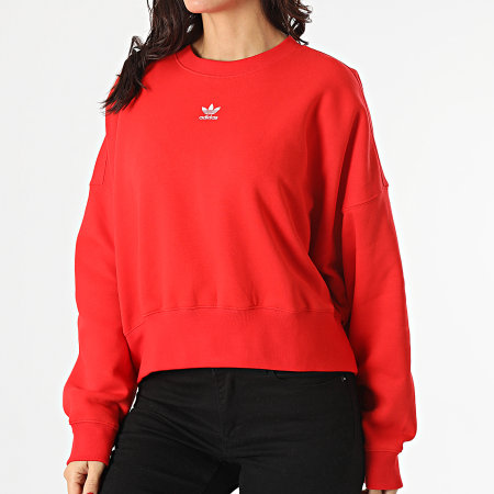 Adidas Originals - Sudadera Cuello Redondo Mujer HF7479 Rojo