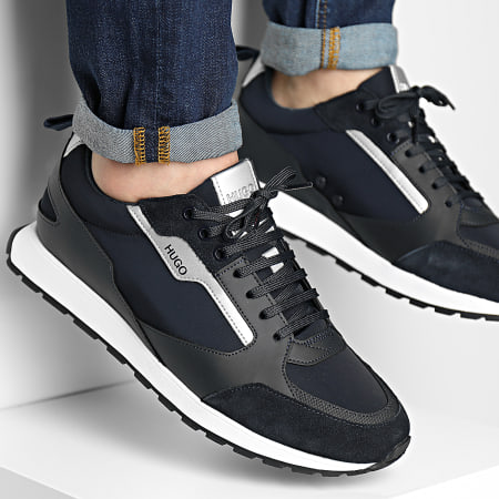 HUGO - Baskets Icelin Runner 50464639 Dark Blue - LaBoutiqueOfficielle.com