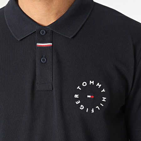 Tommy Hilfiger - Polo a manica corta Roundall Corp Logo Regular 1375 blu navy