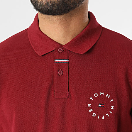 Tommy Hilfiger - Polo Manches Courtes Roundall Corp Logo Regular 1375 Bordeaux
