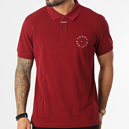Tommy Hilfiger - Polo Manches Courtes Roundall Corp Logo Regular 1375 Bordeaux