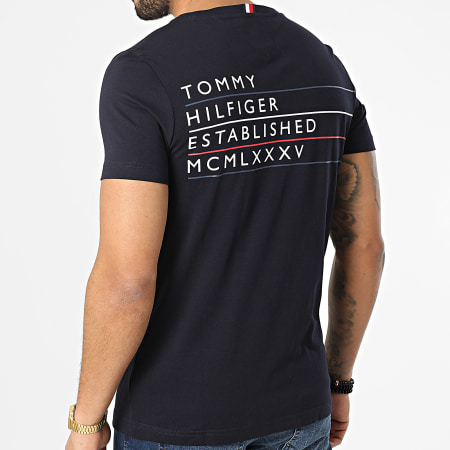 Tommy Hilfiger - Maglietta con logo posteriore Corp 2127 blu navy