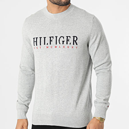 Tommy Hilfiger - Pull Hilfiger Graphic 1313 Gris Chiné