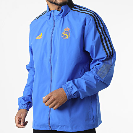 adidas - Veste Zippée Capuche Real Madrid HA2563 Bleu Roi