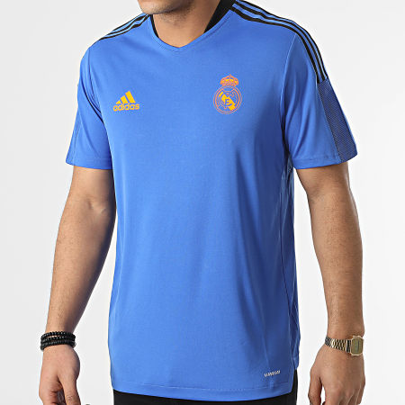 Adidas Sportswear - Tee Shirt De Sport A Bandes Real Madrid HA2585 Bleu