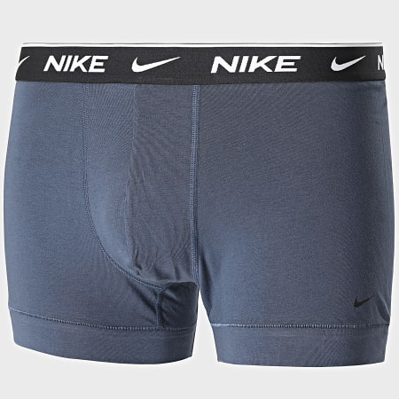 Nike - Lot De 3 Boxers Everyday Cotton Stretch KE1008 Noir Orange Bleu Marine