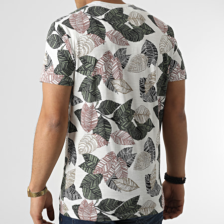 Only And Sons - Tee Shirt Floral New Iason Blanc