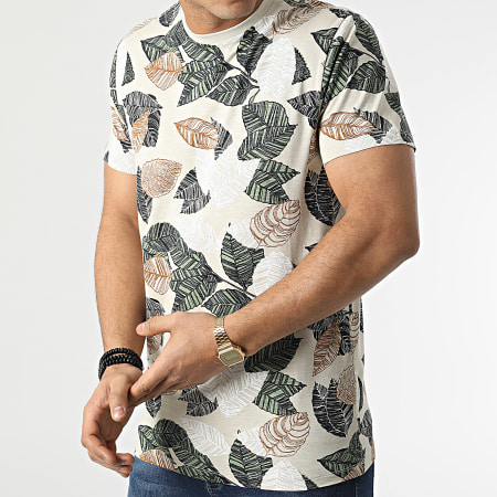 Only And Sons - Tee Shirt Floral New Iason Beige