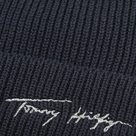 Tommy Hilfiger - Bonnet Femme Signature 0996 Bleu Marine
