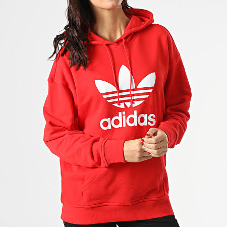 Adidas Originals - Sweat Capuche Femme Trefoil HE6953 Rouge -  LaBoutiqueOfficielle.com