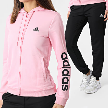 Adidas Sportswear - Ensemble De Survetement Femme Linear HD1697 Noir Rose
