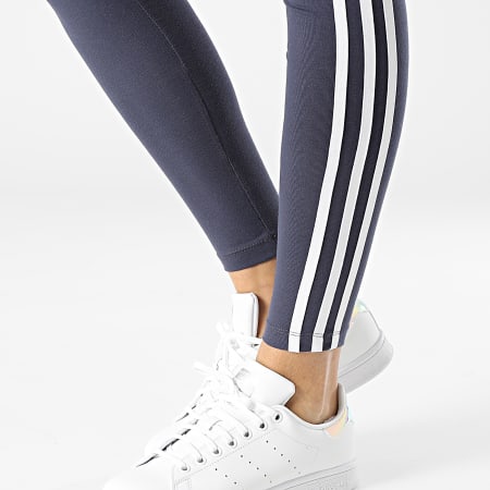 adidas - Leggings Femme A Bandes 3 Stripes HD2347 Bleu Marine