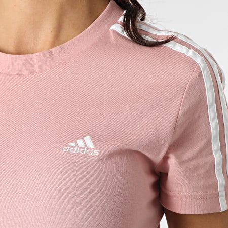 Adidas Sportswear - Maglietta donna 3 strisce HF7236 Rosa
