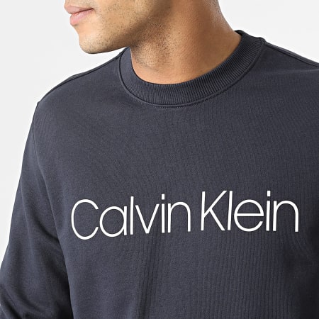 Calvin Klein - Sudadera Algodón Logo Cuello Redondo 4059 Azul Marino