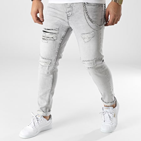 Jean skinny gris clair store