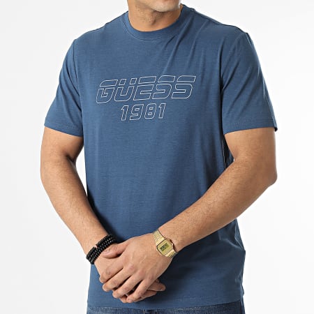 Guess - Tee Shirt Z2RI12-JR06K Bleu Marine