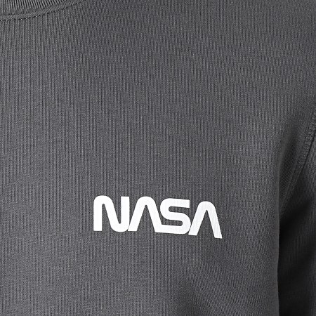 NASA - Set di 2 felpe a girocollo semplici sul petto nero grigio antracite