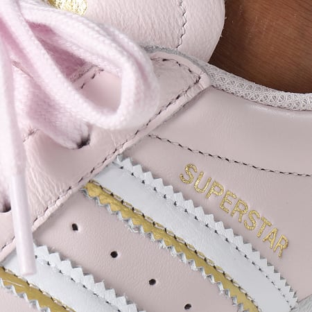 Adidas Originals - Baskets Femme Superstar GZ3453 Cloud White Almond Pink Gold Metallic
