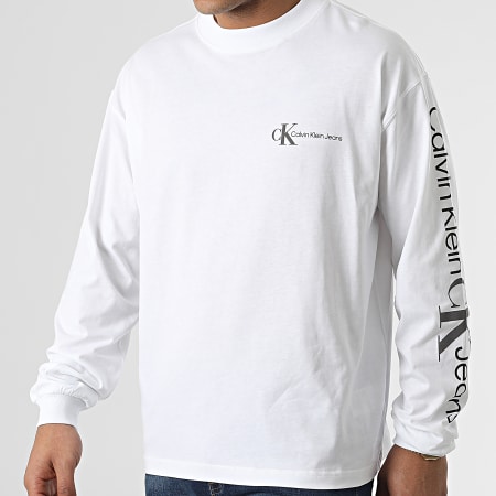 Calvin Klein - Tee Shirt Manches Longues Urban CK Graphic 9718 Blanc