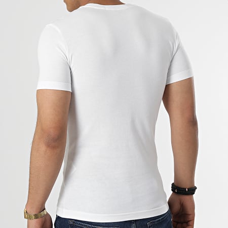 Calvin Klein - Tee Shirt Monogram Logo 9877 Blanc
