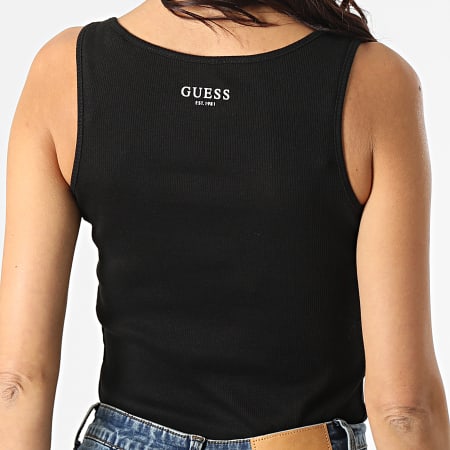 Guess Camiseta sin mangas con diamantes de imitacion para mujer W2RP00 K1811 Negro Ryses