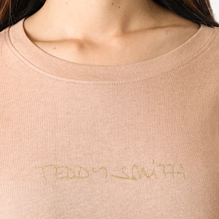 Teddy Smith - Camiseta Mujer Ticia 2 Camel Oro