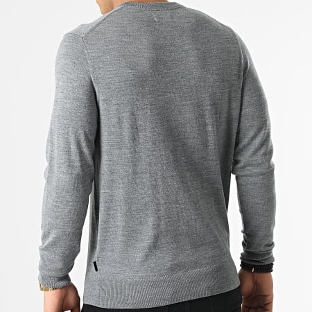 Calvin Klein - Maglione girocollo in lana Superior 2727 Gris Chiné
