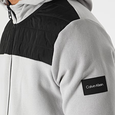 Calvin Klein - Technical 8049 Felpa con cappuccio e zip Grigio chiaro