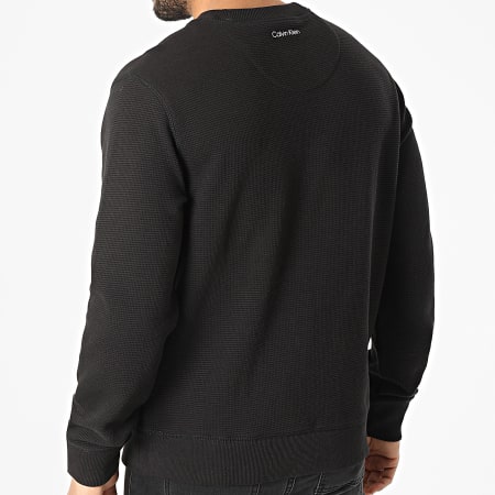 Calvin Klein - Sweat Crewneck Textured Grid 8055 Noir