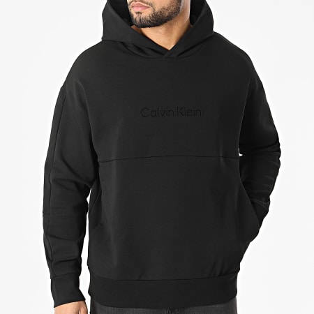 Calvin Klein - Sweat Capuche Comfort Debossed Logo 8058 Noir