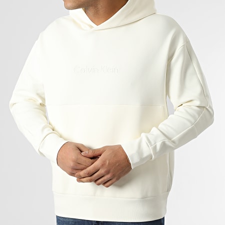 Calvin Klein - Sudadera Con Capucha Comfort Debossed Logo 8058 Beige