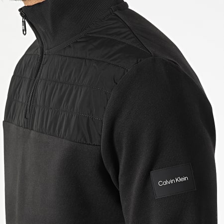 Calvin Klein - Felpa tecnica 8063 con collo a zip, nero