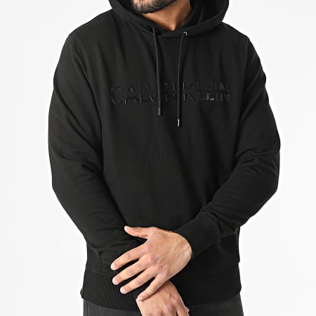 Calvin Klein - Sudadera con capucha Matt Shine Split Logo 8283 Negro