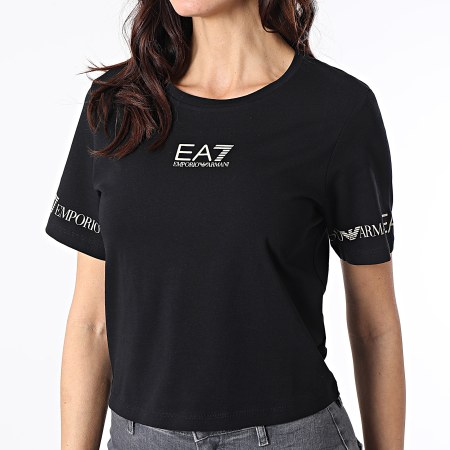 EA7 Emporio Armani - Camiseta corta de mujer 3LTT08 negra