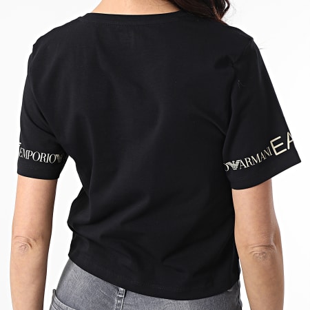EA7 Emporio Armani - Tee Shirt Femme Crop 3LTT08 Noir