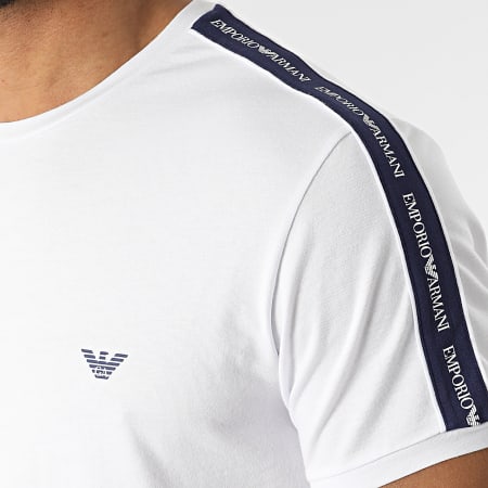 Emporio Armani - Camiseta Rayas 111890-2R717 Blanco