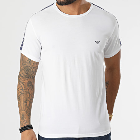 Emporio Armani - Camiseta Rayas 111890-2R717 Blanco