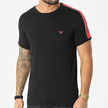 Emporio Armani - Camiseta a rayas 111890-2R717 Negro