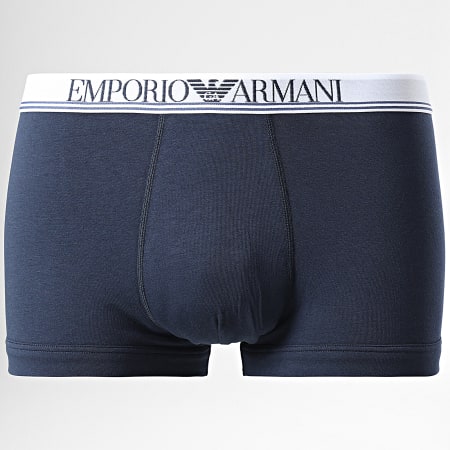 Emporio Armani - Lot De 3 Boxers 111357-2R723 Bleu Marine Blanc