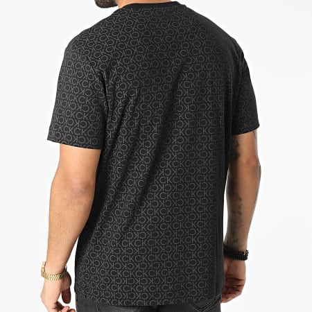 Calvin Klein - Tee Shirt Comfort Allover Logo 8447 Noir