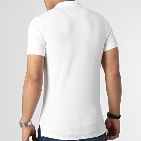 Tommy Jeans - Polo Manches Courtes Solid Stretch 2219 Blanc