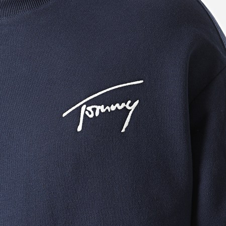 Tommy Jeans - Sweat Crewneck Tommy Signature 2373 Bleu Marine