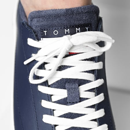 Tommy Hilfiger - Sneakers in pelle taglio basso Vulcan 0885 Twilight Navy