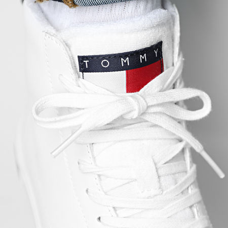 Tommy Jeans - Baskets Leather Mid Cut Vulcan 0886 White
