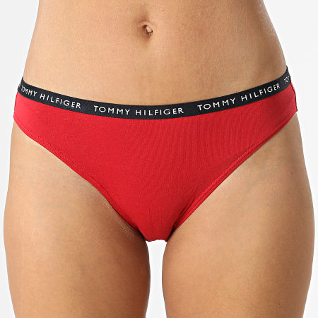 Tommy Hilfiger - Lot De 3 Culottes Femme Bikini 2828 Bleu Marine Blanc Rouge