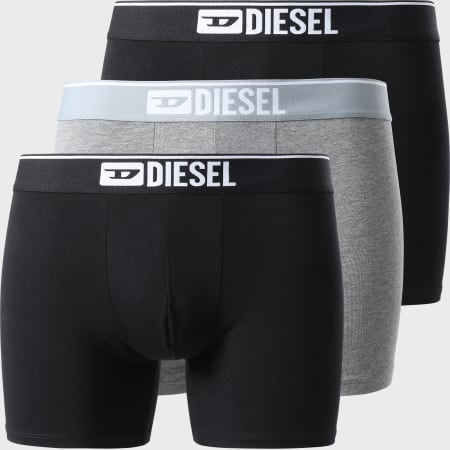 Diesel - Sebastian 00SKME-0GDAC Set di 3 boxer nero grigio